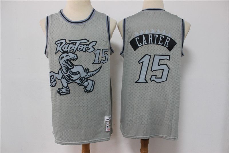 Cheap Men Toronto Raptors 15 Carter Grey Vintage Limited Edition NBA Jersey
